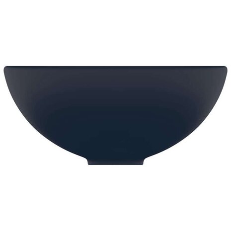 Wastafel rond 32,5x14 cm keramiek mat donkerblauw 3