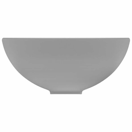 Wastafel rond 32,5x14 cm keramiek mat lichtgrijs 4