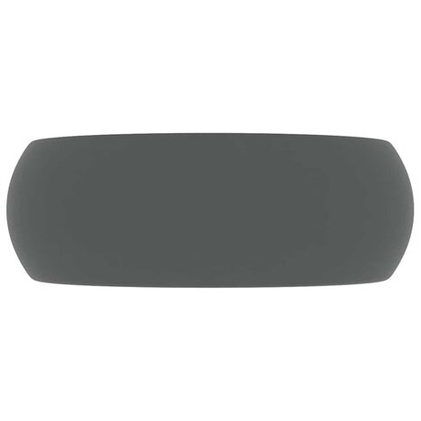 Wastafel rond 40x15 cm keramiek mat donkergrijs 3