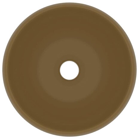 Wastafel rond 40x15 cm keramiek matcr&egrave;me 4