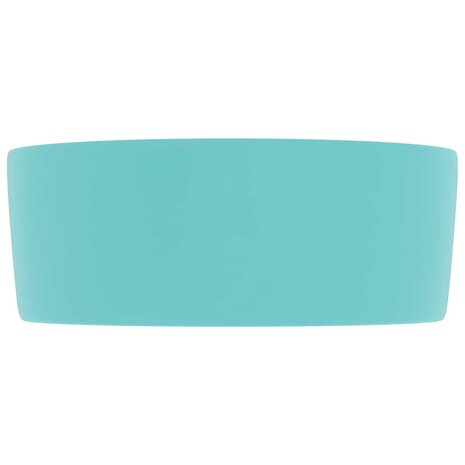 Wastafel rond 40x15 cm keramiek mat lichtgroen 4