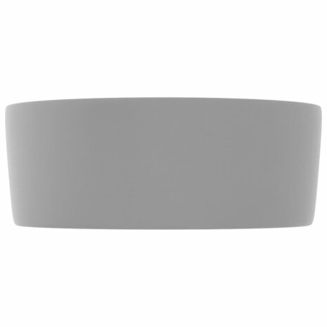 Wastafel rond 40x15 cm keramiek mat lichtgrijs 4