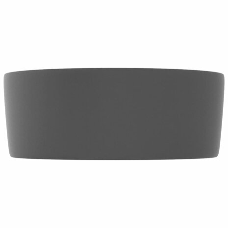 Wastafel rond 40x15 cm keramiek mat donkergrijs 4