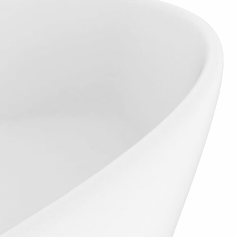 Wastafel met overloop 36x13 cm keramiek matwit 6