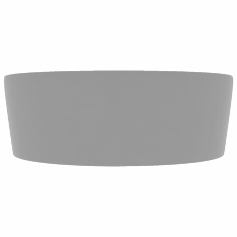 Wastafel met overloop 36x13 cm keramiek mat lichtgrijs 4