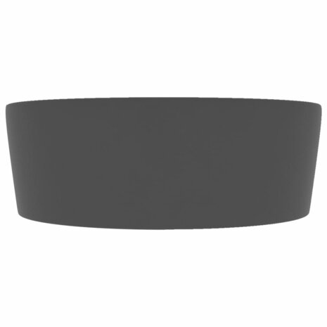 Wastafel met overloop 36x13 cm keramiek mat donkergrijs 4