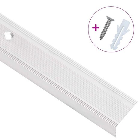 Trapprofielen L-vormig 15 st 90 cm aluminium zilverkleurig 3