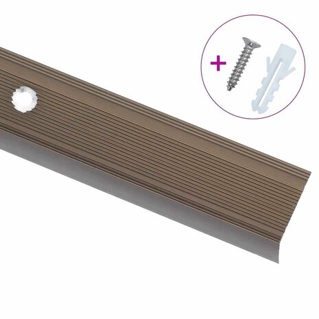 Trapprofielen L-vormig 5 st 100 cm aluminium bruin 3