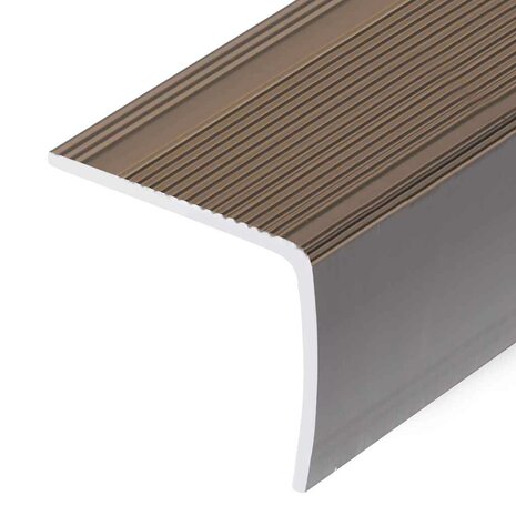 Trapprofielen L-vormig 5 st 100 cm aluminium bruin 5