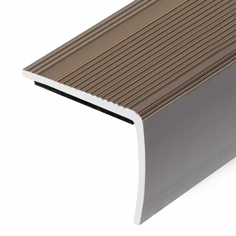 Trapprofielen L-vormig 5 st 100 cm aluminium bruin 5