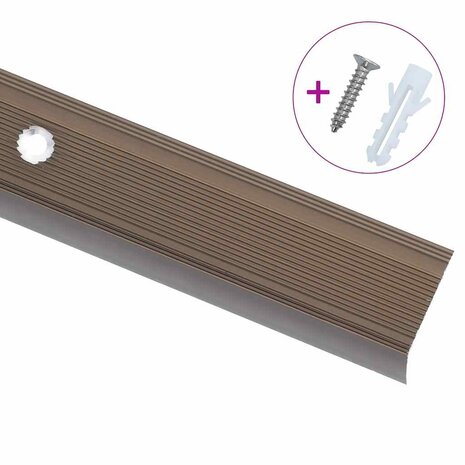 Trapprofielen L-vormig 15 st 100 cm aluminium bruin 3
