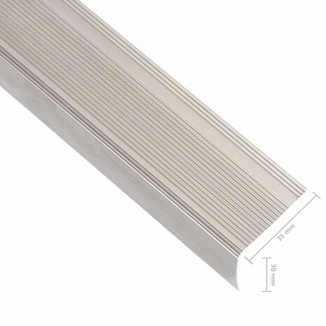 Trapprofielen L-vormig 5 st 100 cm aluminium champagnekleurig 6
