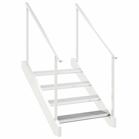 Traptrede rooster 80x24x7 cm gegalvaniseerd staal 8