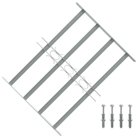 Raambeveiliging verstelbaar met 4 dwarsstangen 500-650 mm 1