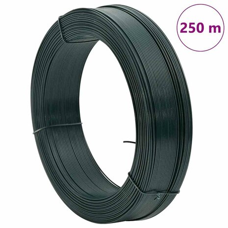 Hekbinddraad 250 m 2,3/3,8 mm staal zwartachtig groen 7