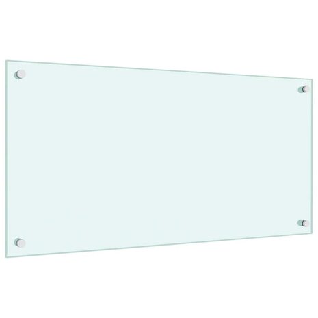 Spatscherm keuken 80x40 cm gehard glas melkwit 5