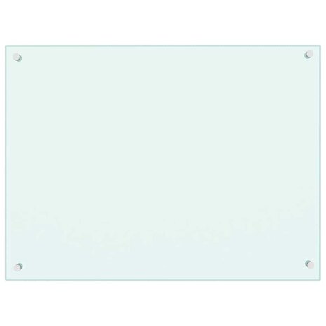 Spatscherm keuken 80x60 cm gehard glas melkwit 2