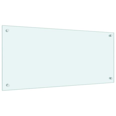 Spatscherm keuken 90x40 cm gehard glas melkwit 5
