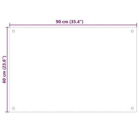 Spatscherm keuken 90x60 cm gehard glas melkwit 10