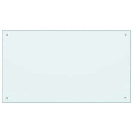 Spatscherm keuken 100x60 cm gehard glas melkwit 2