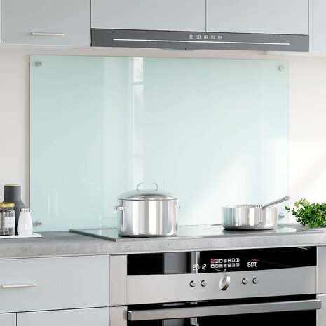 Spatscherm keuken 100x60 cm gehard glas melkwit 3