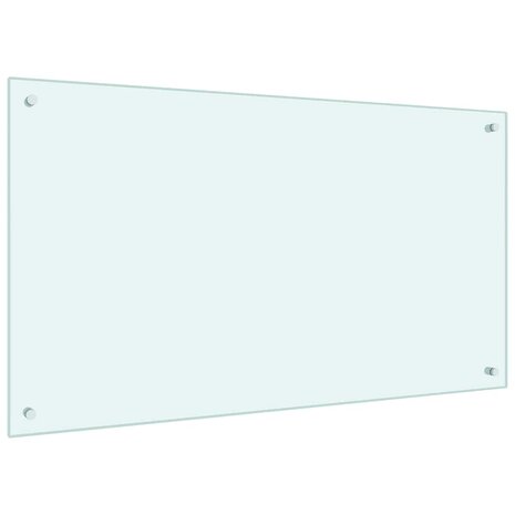 Spatscherm keuken 100x60 cm gehard glas melkwit 5