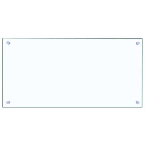 Spatscherm keuken 80x40 cm gehard glas transparant 2