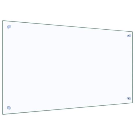 Spatscherm keuken 90x50 cm gehard glas transparant 5
