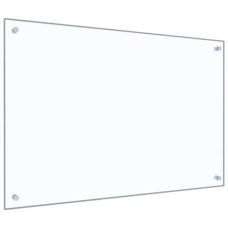 Spatscherm keuken 90x60 cm gehard glas transparant 5