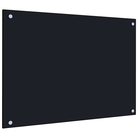 Spatscherm keuken 70x50 cm gehard glas zwart 5