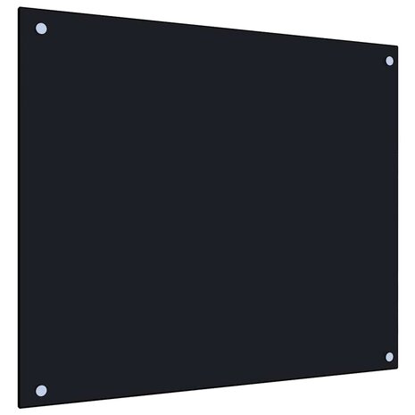 Spatscherm keuken 70x60 cm gehard glas zwart 5