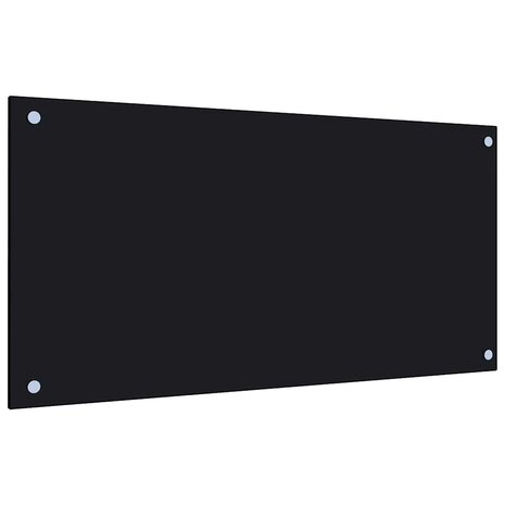 Spatscherm keuken 80x40 cm gehard glas zwart 5