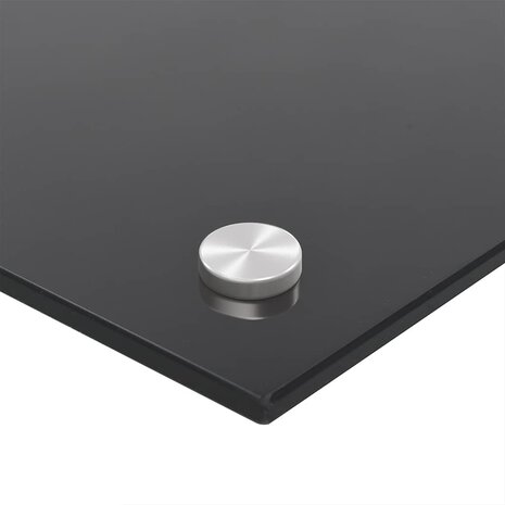 Spatscherm keuken 80x60 cm gehard glas zwart 9