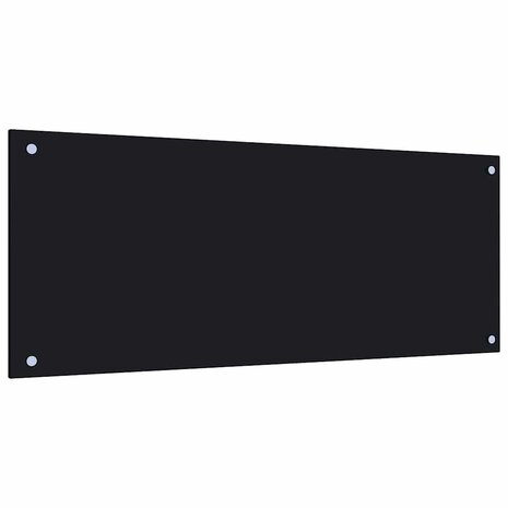  Spatscherm keuken 100x40 cm gehard glas zwart 5