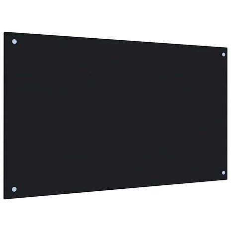  Spatscherm keuken 100x60 cm gehard glas zwart 5