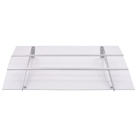 Deurluifel 150x90 cm PET zilverkleurig en transparant 2
