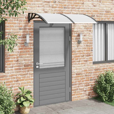 Deurluifel 150x100 cm polycarbonaat zwart 1