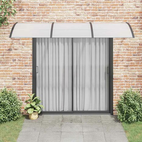 Deurluifel 300x100 cm polycarbonaat zwart 3