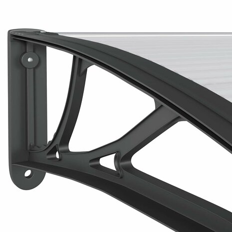 Deurluifel 300x100 cm polycarbonaat zwart 6