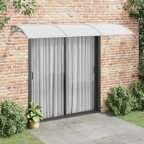 Deurluifel 300x100 cm polycarbonaat grijs 1