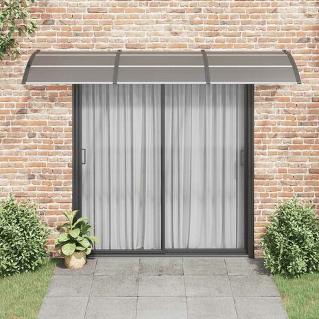 Deurluifel 300x100 cm polycarbonaat zwart 3