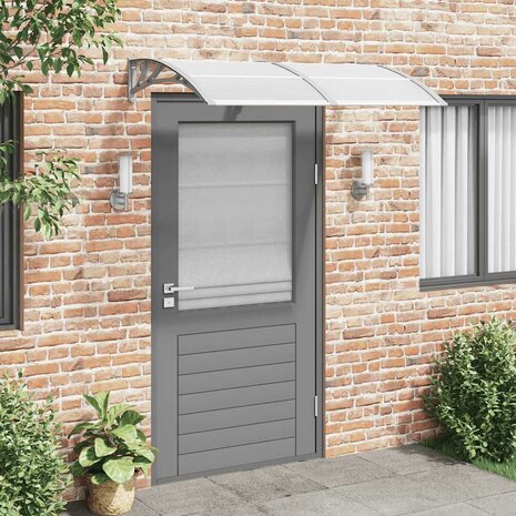 Deurluifel 150x75 cm polycarbonaat grijs 1