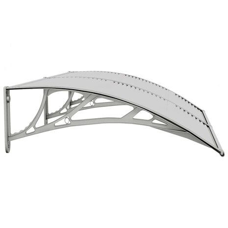 Deurluifel 150x75 cm polycarbonaat grijs 5