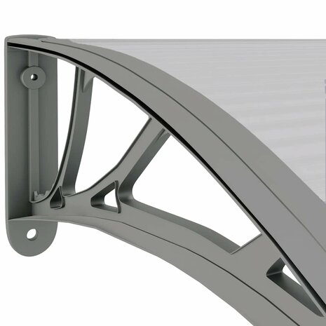 Deurluifel 150x75 cm polycarbonaat grijs 6