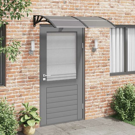 Deurluifel 150x75 cm polycarbonaat zwart 1