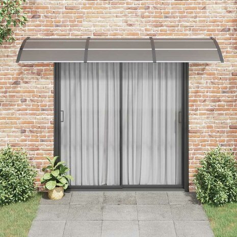 Deurluifel 300x75 cm polycarbonaat zwart 3