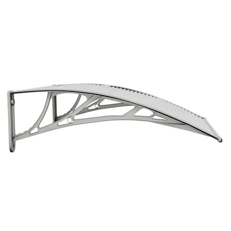 Deurluifel Grijs en Transparant 80x75 cm Polycarbonaat 5