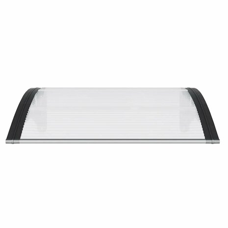 Deurluifel 100x75 cm polycarbonaat zwart en transparant 4