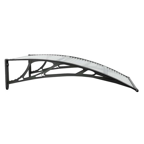 Deurluifel 100x75 cm polycarbonaat zwart en transparant 5