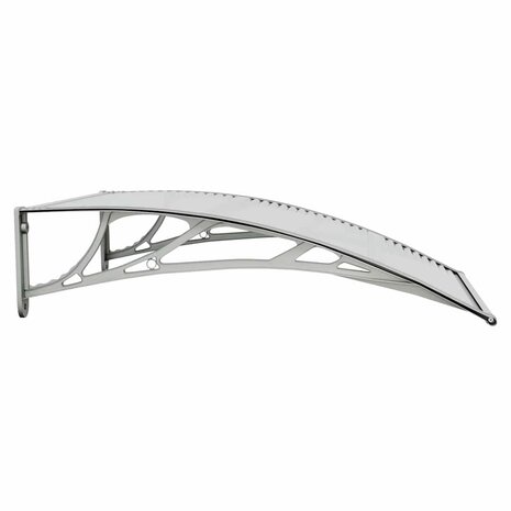 Deurluifel Grijs en Transparant 100x75 cm Polycarbonaat 5